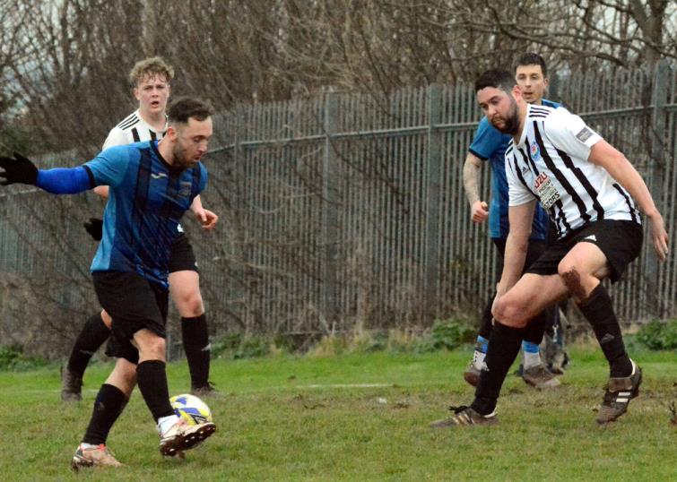 Alfie Stotter scored for Hakin against Neyland. Picture Gordon Thomas